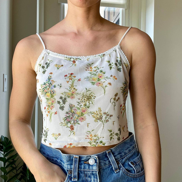 Urban Outfitters Tops - Urban Outfitters Floral Crop Tank